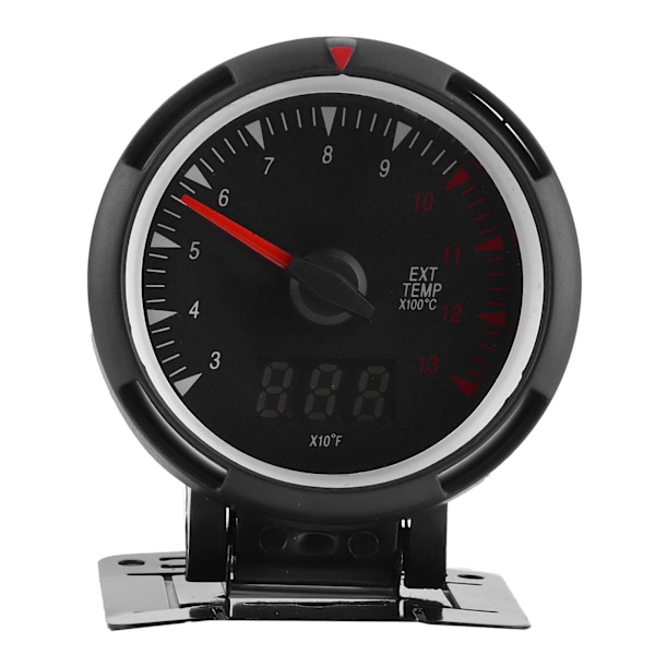 Udluftningstemperaturmåler 2,5 tommer digital EGT-måler 300‑1300℃ W/Sensor til 12V benzinbil