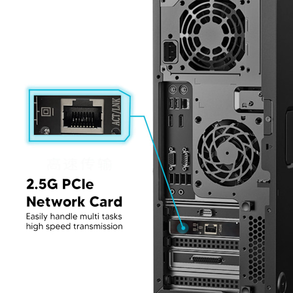 PCIe Netværkskort 10/100/1000/2500Mbps Guldbelagt Pin Aluminium Legering Gigabit Ethernet Kort til Desktop Gaming Server