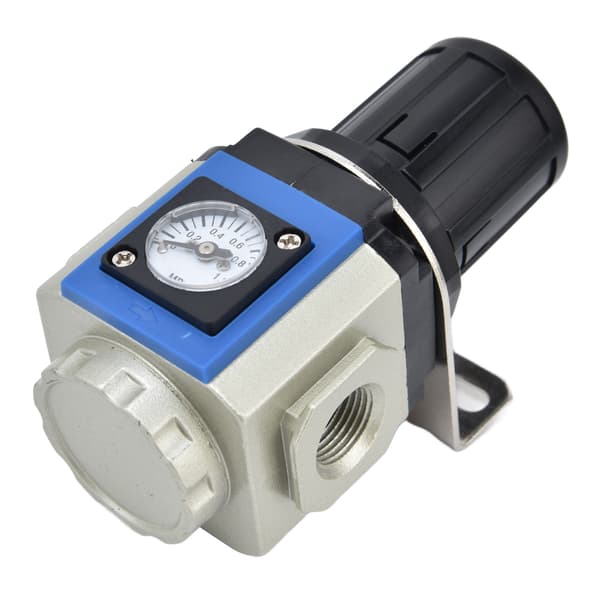 Luftkompressor Regulator Aluminiumlegering Trykreguleringsventil med Måler 0.05‑0.9MpaGR300-10