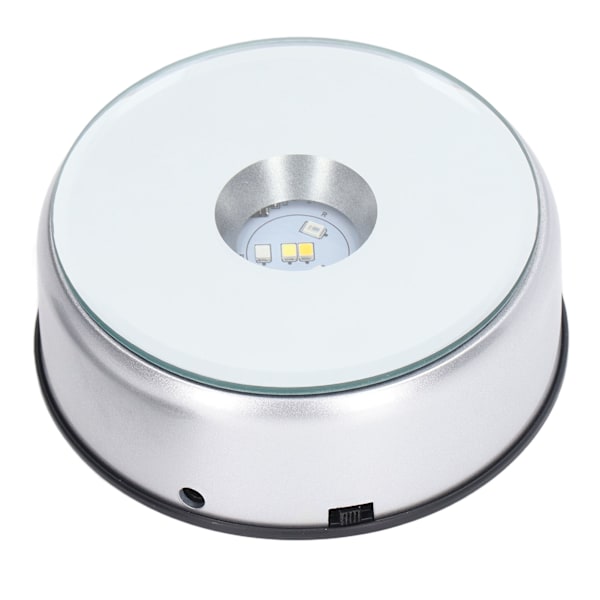 Roterande displaystativ 360° Roterande LED-lampor 80 sekunder per varv USB-laddning LED-displaybas för koppar kristaller