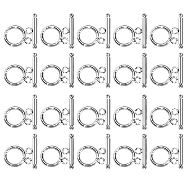 20 Set Armband Toggle Spännen Rostfritt stål OT Spänne Halsband Gör det själv Smycken Tillbehör