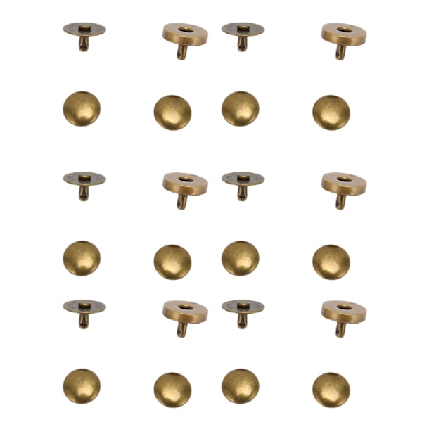 50 sæt magnetiske trykknapper 14x4 mm høj hårdhed legering Magnetiske knapspænder til at dekorere punk tøj sko bronze