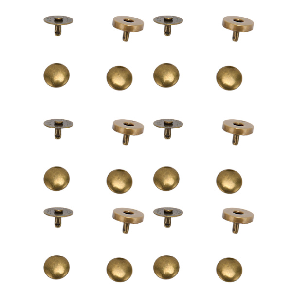 50 set magnetiska tryckknappar 14x4 mm hög hårdhet legering Magnetiska knapplås för att dekorera punkkläder skor brons