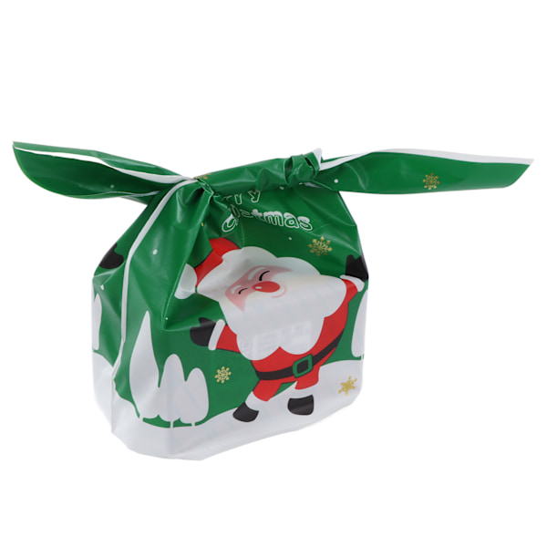 100 st Julklappspåsar Söta Livsmedelsgodkända Miljövänliga Återanvändbara Julklappspåsar för Kakor Godis Choklad Tomte