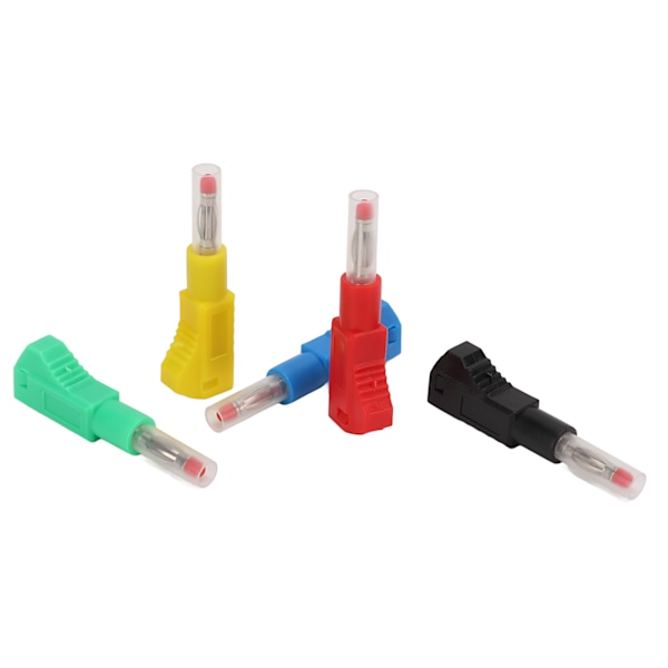 10 STK 4 mm innfellbare bananstikk Loddbare testledninger ender CAT II 600V 32A 5 farger for 3C digitalt utstyr