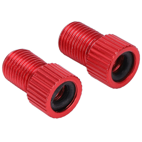 2st/set Presta till Schrader cykelventilomvandlare Slitstark mountainbikepumpadapter Röd