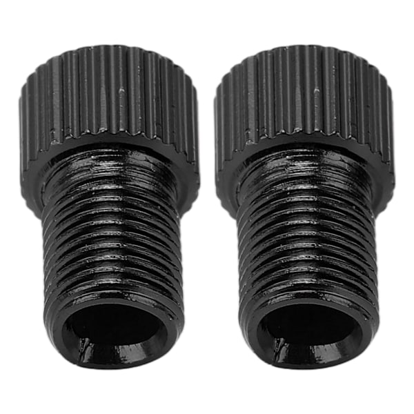 2 stk/sæt Presta til Schrader cykelventilomformer Slidstærk mountainbike pumpe adapter Sort