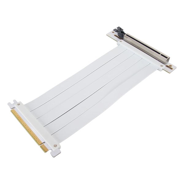 PCIE 4.0 X16 Riser-kabel Høyhastighets fleksibel forlengelseskortforlengelsesport 90 graders GPU-forlengningskabel for RTX 4090 Hvit 20cm / 7,9in