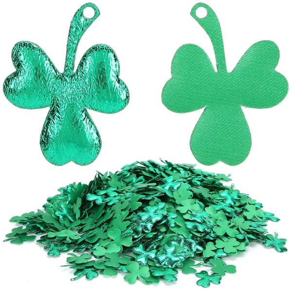 1000 stk. dekorative lykkekløver, grønne, til St. Patricks Day-fest