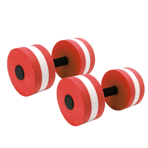 2 ST EVA Vand Flydende Dumbbell Yoga Træning Vandskum Dumbbell Fitness Tool til Mænd Kvinder Børn Rød