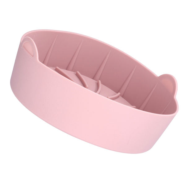 22CM monitoiminen fritös silikonvuoka korvaava silikonkori fritösvarusteille Leivontaväline Pinkki