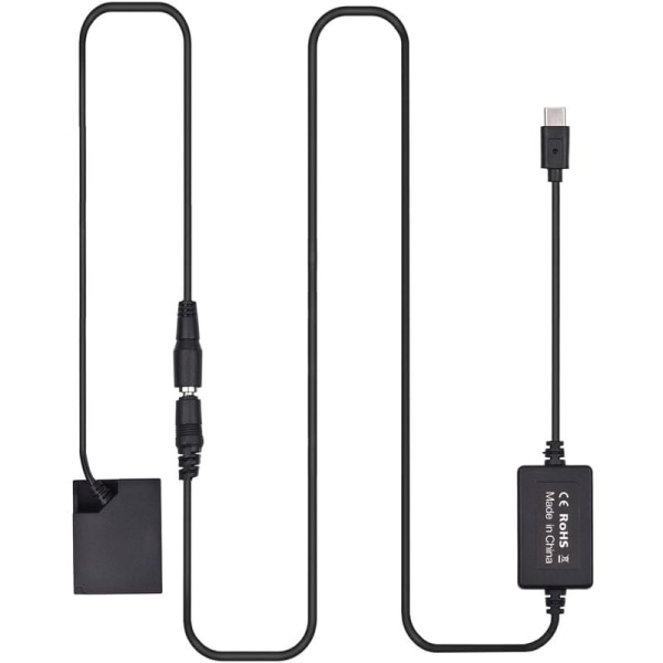 USB Type-C-kabel til NP-W126 Dummy-batteri med PD Quick Charge Protocol for Fujifilm X-A2 A3 X-E2s X-Pro2 T20 T10 X-T30 X-T1 T2 X-T3 E3
