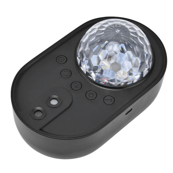 Rumsskibsprojektionslampe RGB-effekter Fjernbetjening Trådløs forbindelse Mini Rumskib Farverig lampe til værelse Fest Sort