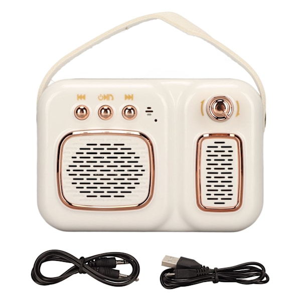 Bluetooth Högtalare Multifunktion Bluetooth 4.1 EDR HiFi Stereo Djup Bas Mini Trådlös Högtalare för Hem Utomhus Fest Vit