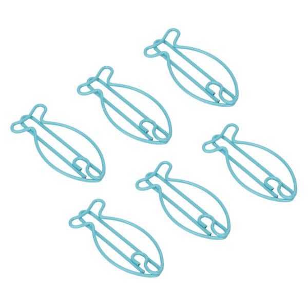 100 stk. Formede Papirclips Fiskeform Metal Bærbare Kontorclips til Filklassificering Dokumentorganisering