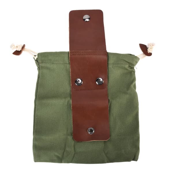 Lädercanvas foderpåse Bälte fruktplockningsväska Kompatibel med campingfruktinsamling Army Green