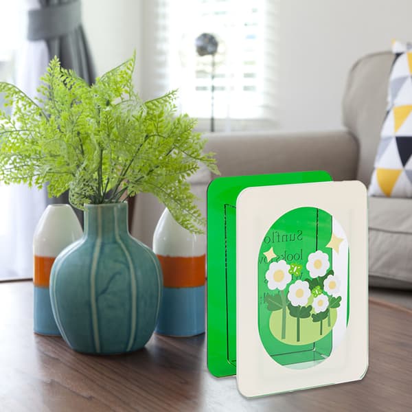 Akryl Vas Modern Buketthållare Klar Växt Blomsterbehållare Estetisk Rumsdekor Daisy