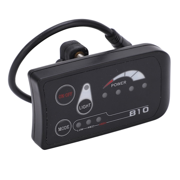 Elcykel LED Display Kontrolpanel 36V 48V S810 LED Display Måler til Elcykel Modifikation Vandafvisende Grænseflade