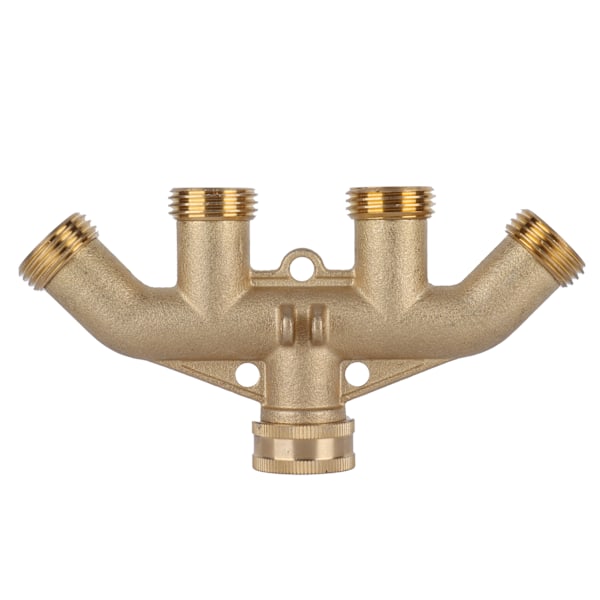 G3/4 Messing 4-vejs Havevandingsfordeler Kugleventil Slangetilpasning Vandhane Ventilforbindelse