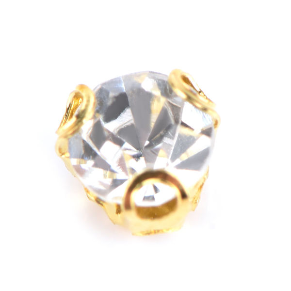 3D Anti Scratch Enkelklo Klar sömnad på Strass DIY Klädtillbehör Delar (#01)