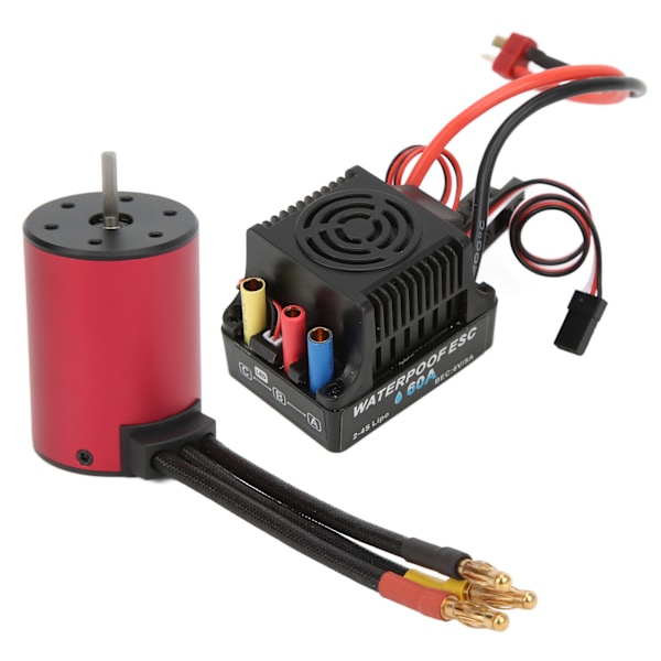 RC Harjaton Moottori ESC Combo 60A ESC S3650 5200KV Harjaton Moottorisetti 1/10 RC Autolle, Kuorma-autolle ja Rautakävellejälle