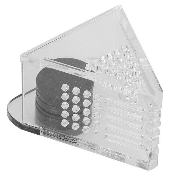 Transparent Akvarium Fiske Tank Kegle Foder Akryl Foderbeholder Magnet Sug