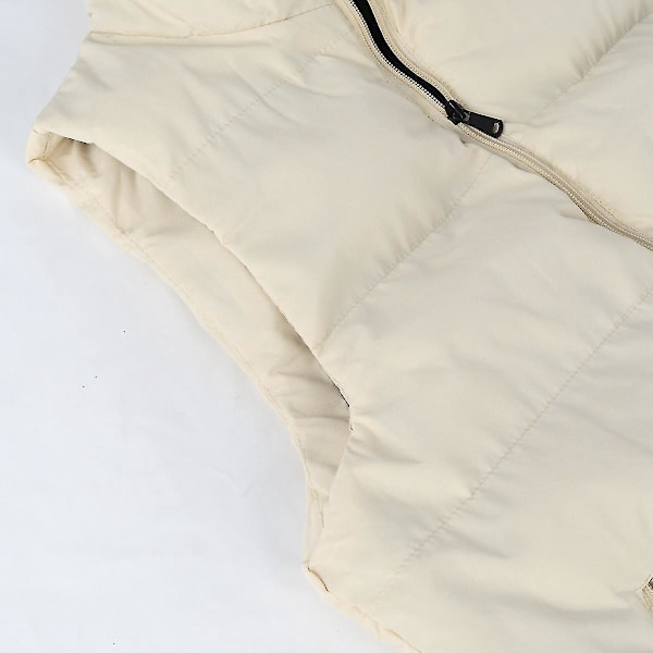 Herrpackbar Pufferdunväst - Ärmlös Quiltad Jacka, Khaki, Storlek M