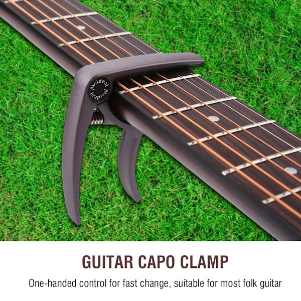 Enhånds Quick Change Metall Gitar Capo Klemme for folkemusikk akustiske gitarer mørkebrun