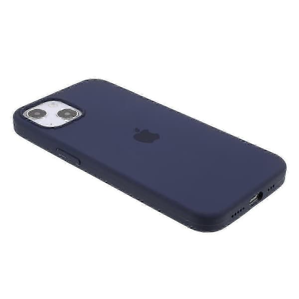 Kompatibel med iPhone 14 Silkeslen Solid Silikonfodral med Fiberfoder Anti-Fingeravtryck Stötsäkert Skal -ZY_Gift Kompatibel med G Style A