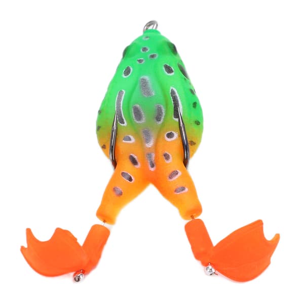 Thunder Frog Baits Flytande vattenfiskedrag med dubbla propellrar Ben Kompatibel med bas ormhuvud Laxfiske1#