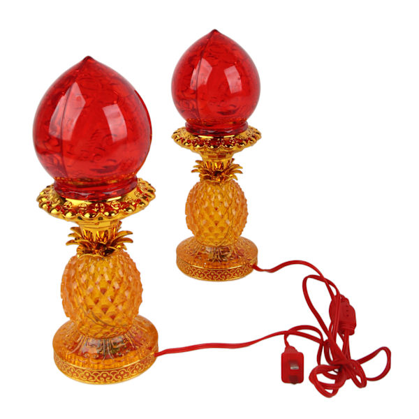 LED Lotus-lampe Faux Gul Krystal Blød Varmt LED-lys Energibesparende Buddha-lampe til hjemmet Buddha Gud af Rigdom 10 tommer, gul, 1 par