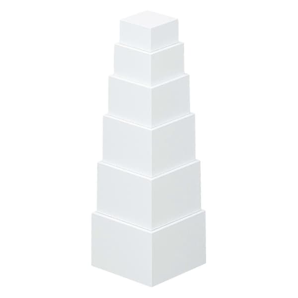 Madudstillingsstander, Display Riser Opbevaringsboks, Stabelbar Buffet Riser, Mad 6Pcs