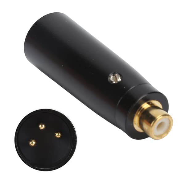 RCA Hun til XLR Han Adapter Guldbelagt Audio Connector til Mixer Mikrofon Sort
