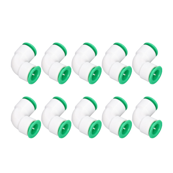 10 kpl kyynärliitäntää PPR-letkujen liitäntään Quick Push Connection Set Kit uima-altaalle 20 mm / 0,79 tuumaa