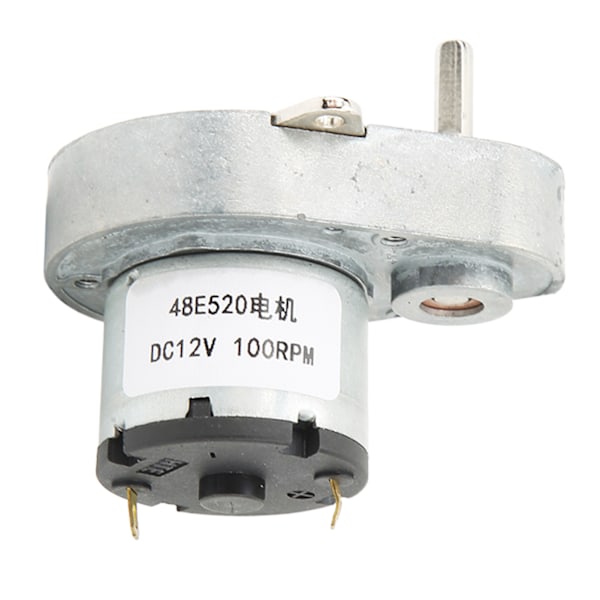 DC-vaihdemoottori 100 RPM Korkea vääntömomentti Käännettävä CW CCW Nopeudenvaihdemoottori 48E520 DC12V