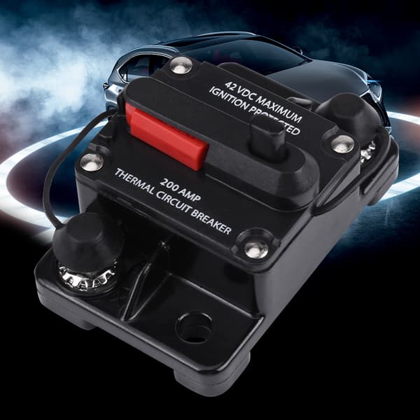 DC12V-42V bilstereoljud inline strömbrytare manuell återställning (200A)