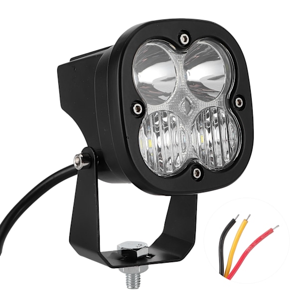 3,1 tommers LED-arbeidslys 40W RGB 6000K med justerbart feste Universal for bilmotorsykkel