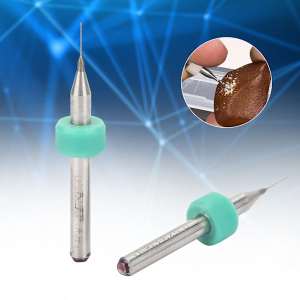 10 st höghårdhet mini hårdmetallborr set för tryckta kretskort CNC-gravyr (0,25 mm)