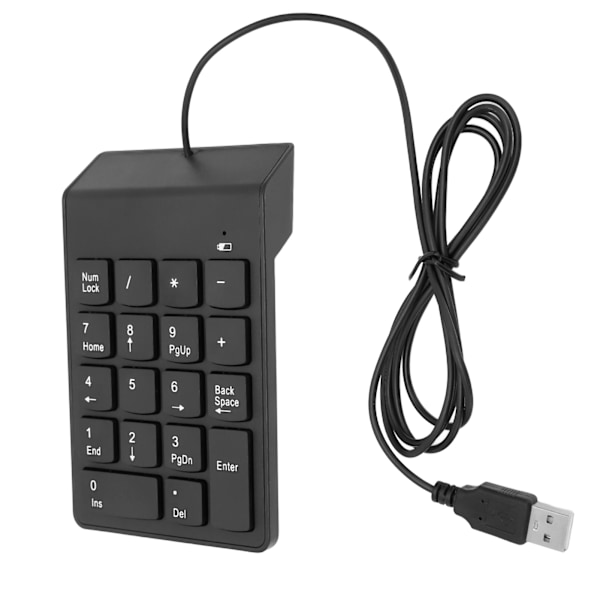 Numerisk knappsats 18 tangenter USB2.0 Plug and Play Ergonomisk design Bärbar storlek Halkskyddad pad Bred kompatibilitet USB-numerisk knappsats