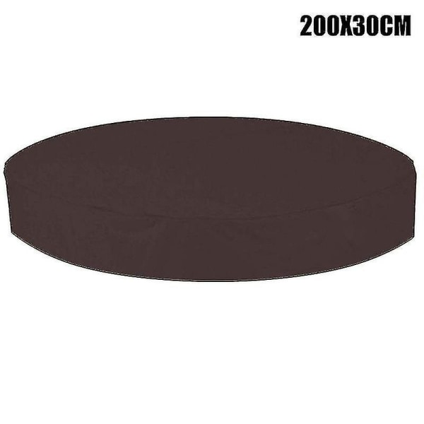 Pyöreä ulkokylpytynnyrin cover Vedenpitävä kylpytynnyrin kansi Cover Coffee Color 200x30cm