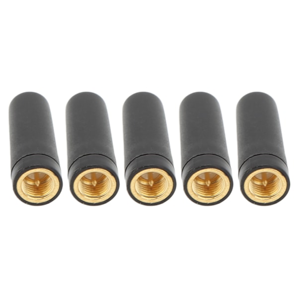 5 stk Radioantenne 2.4G 3DBI SMA innvendig gjenger Innerpin ABS Material Vanntett WiFi-antenne for Smart Home Svart