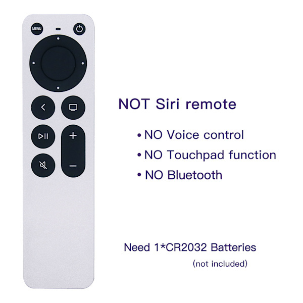 【NX】Universal Remote Control Compatible with Apple TV 4K-compatible replacement remote white