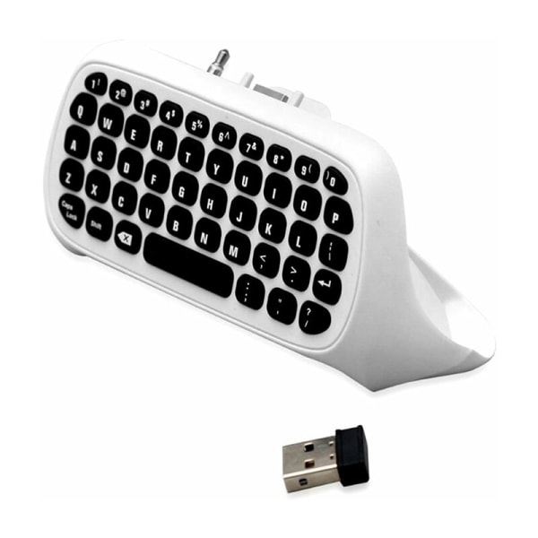 Mini 2,4G trådløst håndkontrolltastatur 3,5 mm lydgrensesnitt 47 taster styrebordtastatur Passer til XBox One/Slim/Elit White
