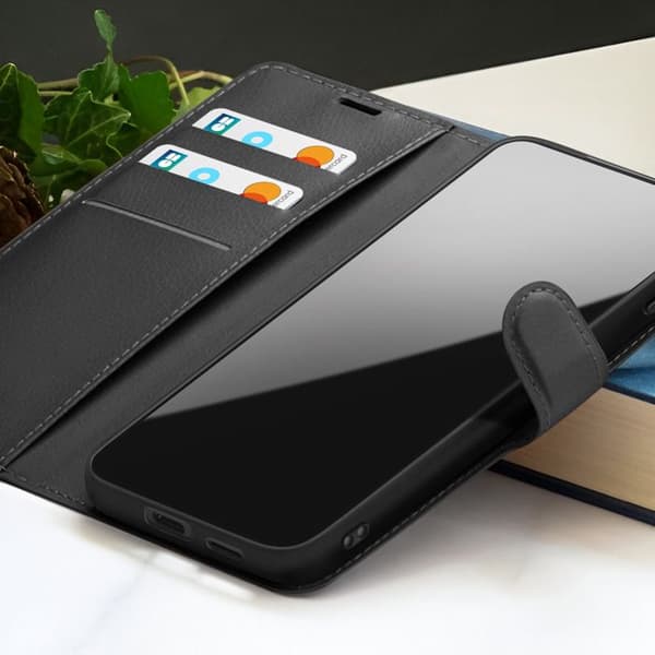 Pung etui - ZANAÉ - Mi Note 10 / Note 10 Pro - Sort - Horisontal støtte - Magnetisk lukning Svart