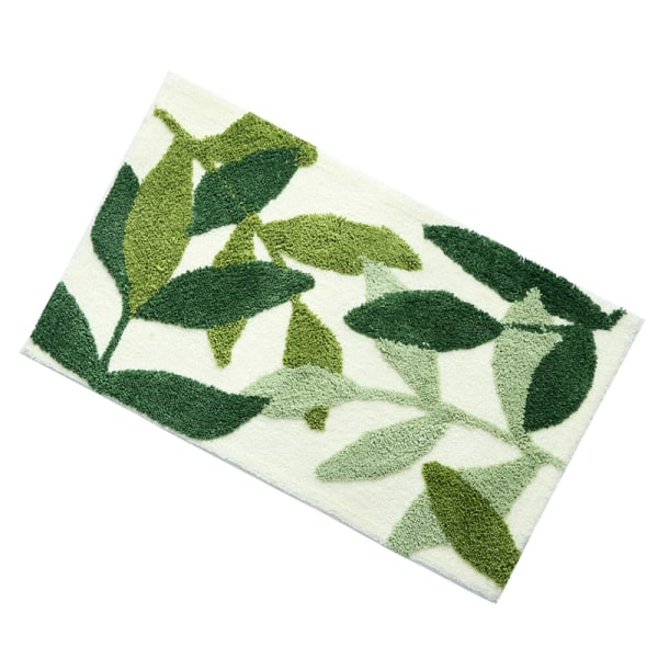 Kylpyhuoneen matto Liukumaton Paksu Pehmeä Nopeasti Kuivuva Vihreä Polyesteri Konepesu Absorboiva Kylpyhuoneen Matto Suihkuun Vihreä 45 X 65 cm / 17,7 X 25,6 tuumaa
