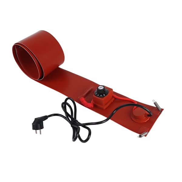 Metallinen tynnyrilämmitin Silikon 200L 1000W 30‑150℃ 125mmx1740mm Tynnyrilämmitin Lämpönauha EU-pistoke 220V