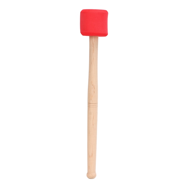 Trumklubba Lönnhandtag Trumstick Bekvämt grepp Trumhammare Percussion Beater Rött huvud