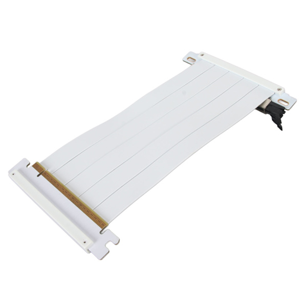 PCIE 4.0 X16 Riser-kabel Højhastigheds fleksibel dobbeltsidet 180 graders GPU-forlængerkabel til RTX 4090 til RX 7900 XT Hvid 20 cm / 7,9 tommer