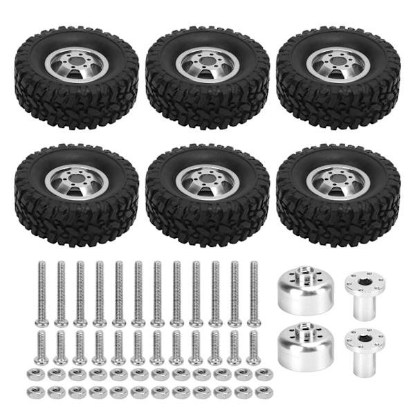 RC-kumirenkaat alumiinivanteilla WPL C14 C24 C34 C44 B14 B24 B16 B36 4WD -automalleille Hopea