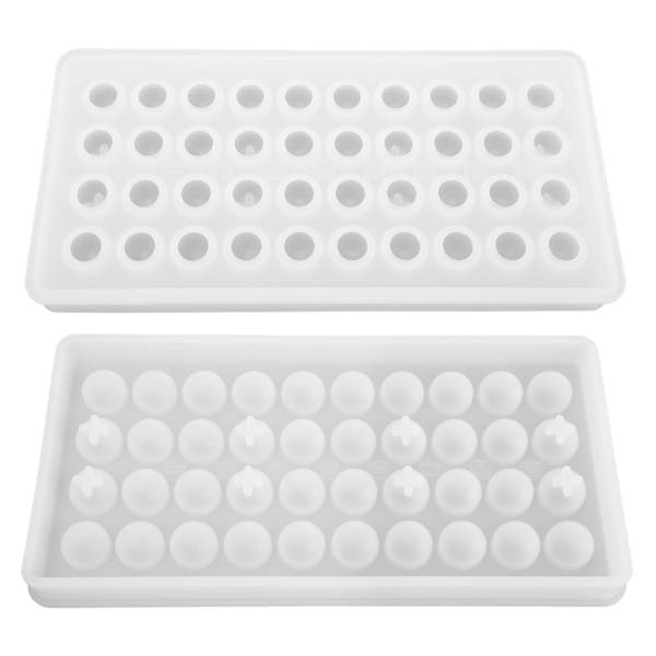 40 Hål Silikon Ice Ball Maker Form Iskuber Brickform för Festbar TillbehörTransparent